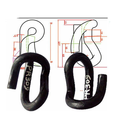 60 Si2mn Elastic Rail Clip 55Si2Mn Material OEM ODM Black Color