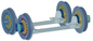 تشكيل عجلات مطاطية مرنة مجمعة بإطارات وعجلة مطاط مركزية