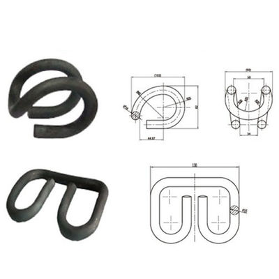 Railroad Elastic Rail Clips E Type W Type 47HRC 42HRC Hardness 55Si2Mn Material